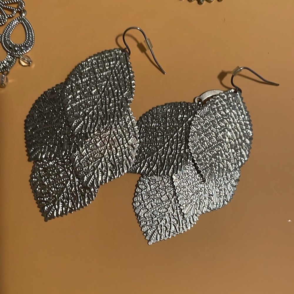 Silver Tone Fish Hook Earring Bundle - image 4